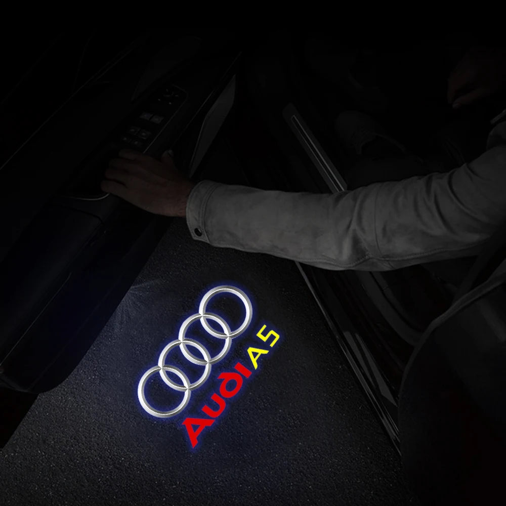 זוג מקרני לוגו LED לדלתות Audi