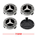 סט 4 מכסי מרכז מקוריים בסגנון Mercedes-Maybach – קוטר 75 מ"מ