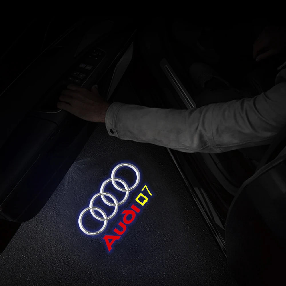 זוג מקרני לוגו LED לדלתות Audi