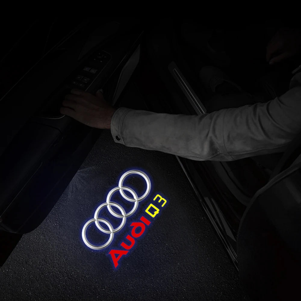 זוג מקרני לוגו LED לדלתות Audi