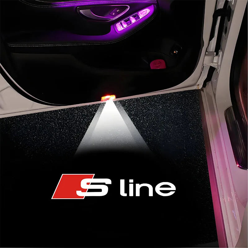זוג מקרני לוגו LED לדלתות Audi