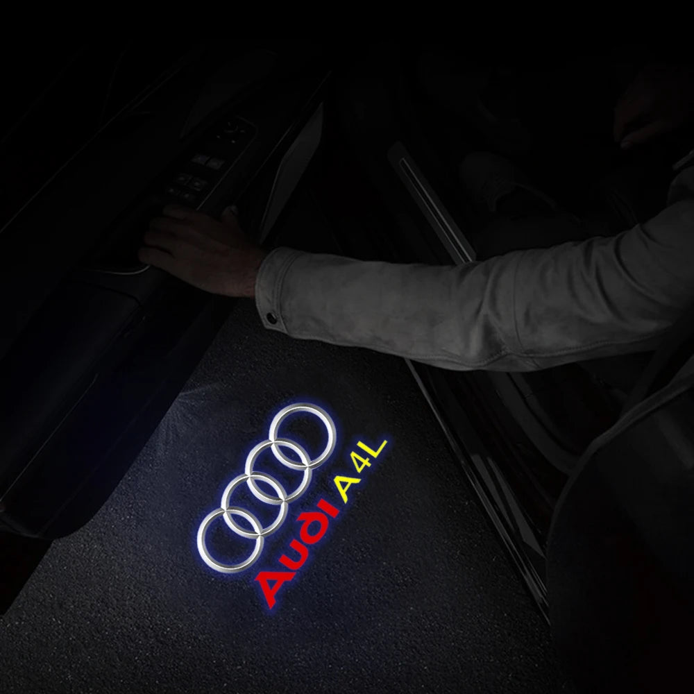 זוג מקרני לוגו LED לדלתות Audi